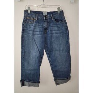 Levis Womens Sz 8 515 Capri Denim Jeans Pants Medium Wash Cuffed Hem Casual